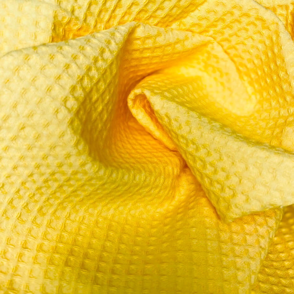 solar yellow waffl towel