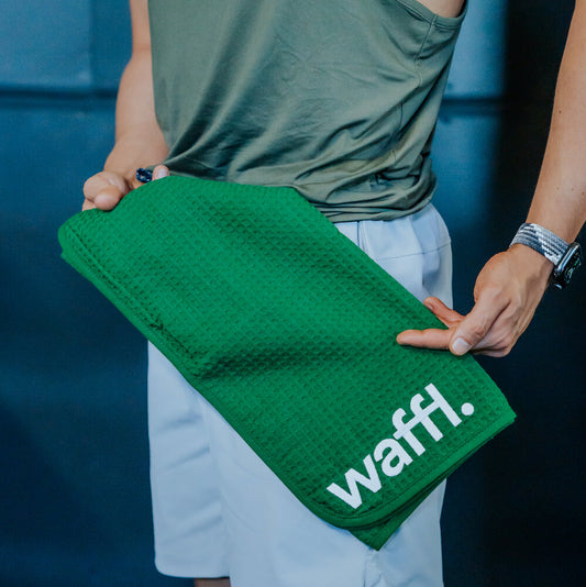 waffl mini towel - bottle green