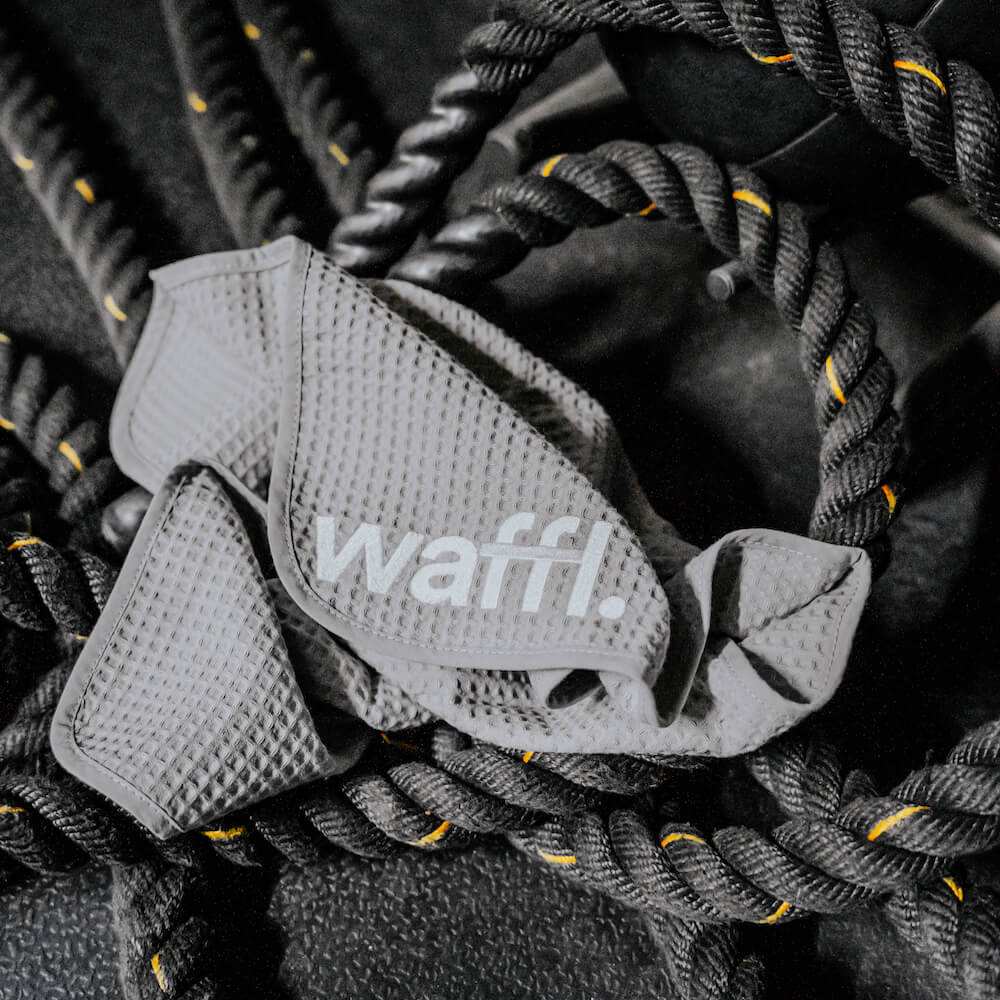 waffl mini towel - stone grey